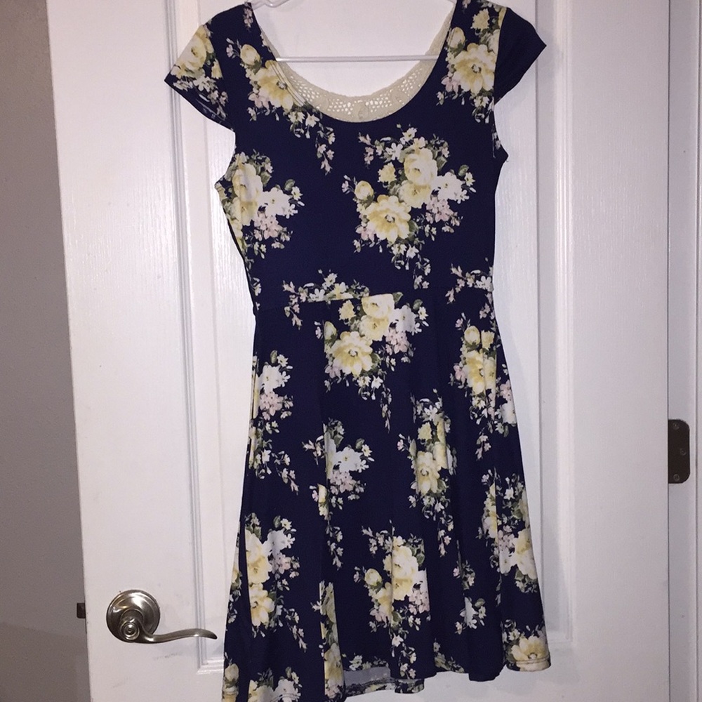 Blue flowery dress